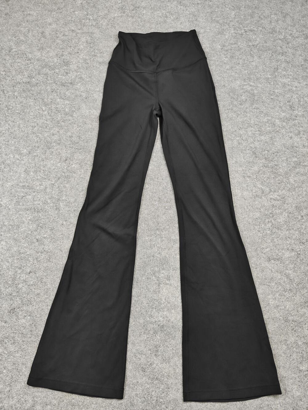 Lululemon Leggings Womens 4 Black Flared High Rise Yoga Compression 32in